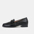 Mocasines de piel para mujer napa negro Plath