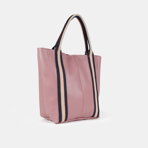 Bolso tote de piel para mujer rosa Selena