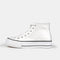 Zapatillas alta con cordones de PU blancas Constance