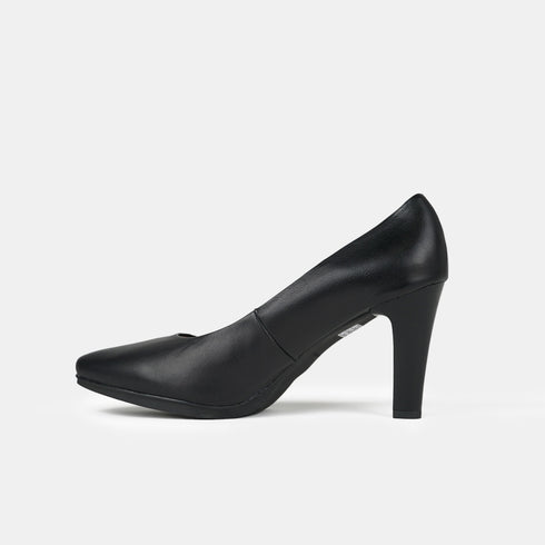 Zapatos de tacón 8cm de piel negro Tania