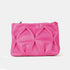 Bolso de bandolera de piel arrugada fucsia Cecilia S