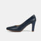 Zapatos de tacón 8cm de piel azul marino Tania