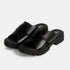 Sandalias de mujer de piel con plataforma negro Matilde
