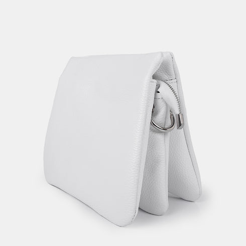 Bolso bandolera para mujer con tres compartimentos blanco Noelia