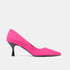 Zapato con tacón de licra fucsia Meryl