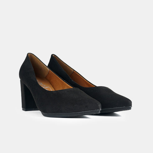 Zapatos de tacón de piel negro Tabata