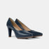 Zapatos de tacón 8cm de piel azul marino Tania