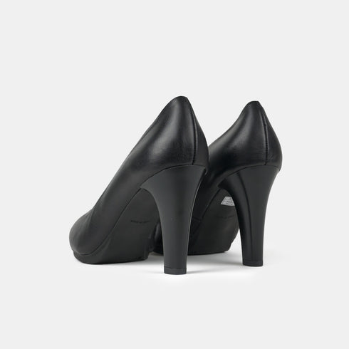 Zapatos de tacón 8cm de piel negro Tania