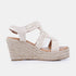 Sandalias con cuña de esparto beige Soraya