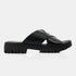 Sandalias de mujer de piel con plataforma negro Matilde