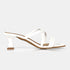 Sandalias con tiras tacón blanco Penélope