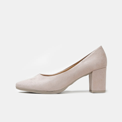 Zapatos de tacón de piel nude Tabata