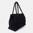 Bolso shopper de piel serraje extensible y personalizable negro Aurora
