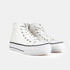 Zapatillas alta con cordones de PU blancas Constance