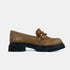 Mocasines de piel con plataforma taupe Abril
