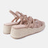 Sandalias de esparto con plataforma beige Niko