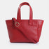 Bandolera para mujer de piel con asa de mano rojo Helia