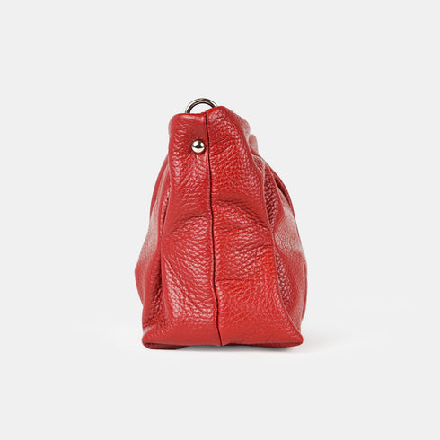 Bolso de bandolera de piel arrugada burdeos Cecilia S