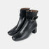 Botines de piel para mujer con tacón negro Lana
