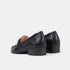 Mocasines de piel para mujer napa negro Plath
