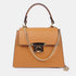 Bolso de con cadena para mujer con asa de mano con solapa marrón Claudia