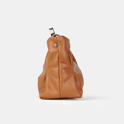 Bolso de bandolera de piel arrugada marrón Cecilia S