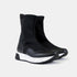 Zapatilla plana de licra de color negro Judith