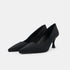 Zapato con tacón de licra negro Meryl