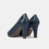Zapatos de tacón 8cm de piel azul marino Tania