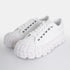 Zapatillas deportivas para mujer de lona con suela gorda blanco Mamba