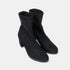 Botines de tacón mujer de antelina negro Pineda