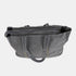 Bolso shopper para mujer de piel serraje con tachuelas gris Alexandra