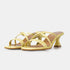 Sandalias con tiras tacón limón Penélope