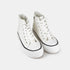 Zapatillas alta con cordones de PU blancas Constance