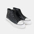 Zapatillas alta con cordones de PU negras Constance