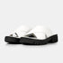 Sandalias de mujer de piel con plataforma blanco Matilde