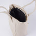 Bandolera para mujer de piel con asa de mano beige Helia