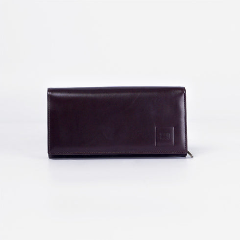 Billetera de piel Vintage Cassia Vino
