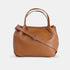 Bolso de mano de piel estilo saco para mujer marrón Stefy