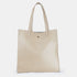 Bolso estilo tote bag para mujer de color kahki con piel genuina de calidad en vista frontal.
