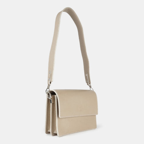 Bolso bandolera de piel para mujer khaki Adina