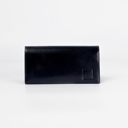 Billetera de piel Vintage Cassia Negro