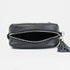 Bolso de bandolera piel con pompón Cristin Primavera Negro