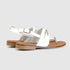 Sandalias planas de mujer de piel blanco Sami