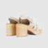 Sandalias con tacón de esparto Shirly (Beige)