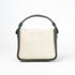 Bolso de mano de piel y rafia para mujer Pandorina Verde oscuro