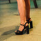 Zapatos de fiesta de tacón mujer negro María
