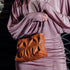 Bolso de bandolera de piel arrugada marrón Cecilia S