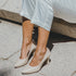 Zapatos de tacón 8cm de piel beige Tania