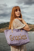Bolso de playa de lino Hola Tammy
